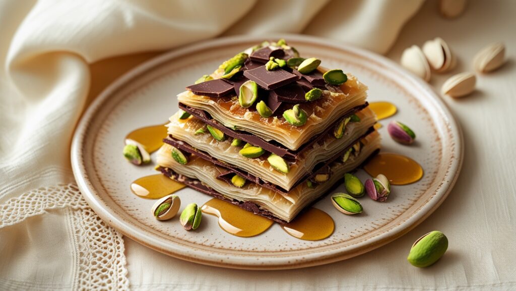 Pistachio Chocolate Baklava