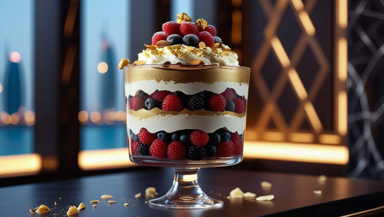 Dubai Chocolate Berry Trifle: A Luxurious Layered Dessert
